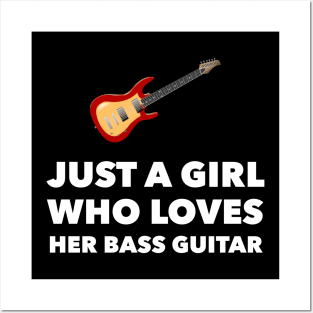 Female Bass Player Posters and Art